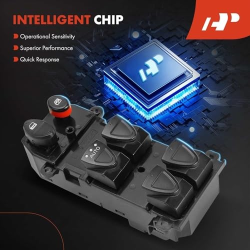 Front Left Master Power Window Switch - Compatible with 2006-2011 Honda Civic