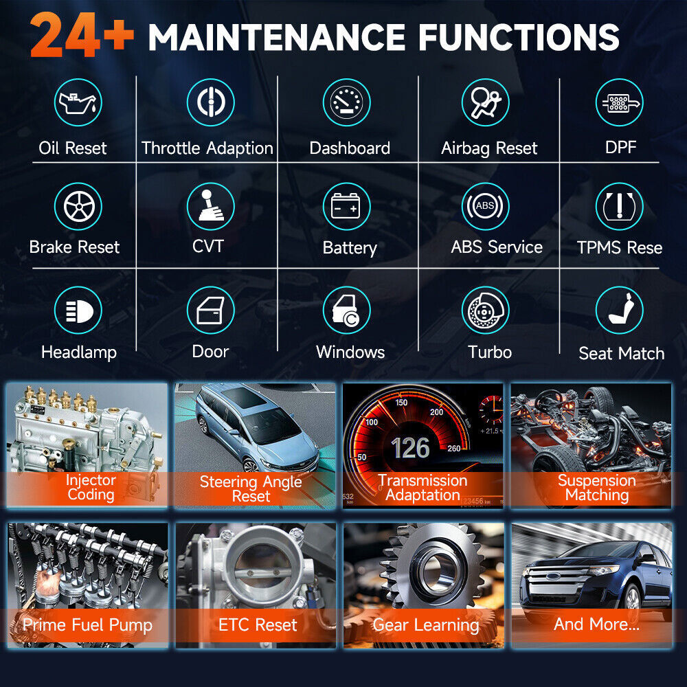 FOXWELL GT60 All System OBD2 Scanner Bidirectional Scan Tool ABS EPB SAS TPMS