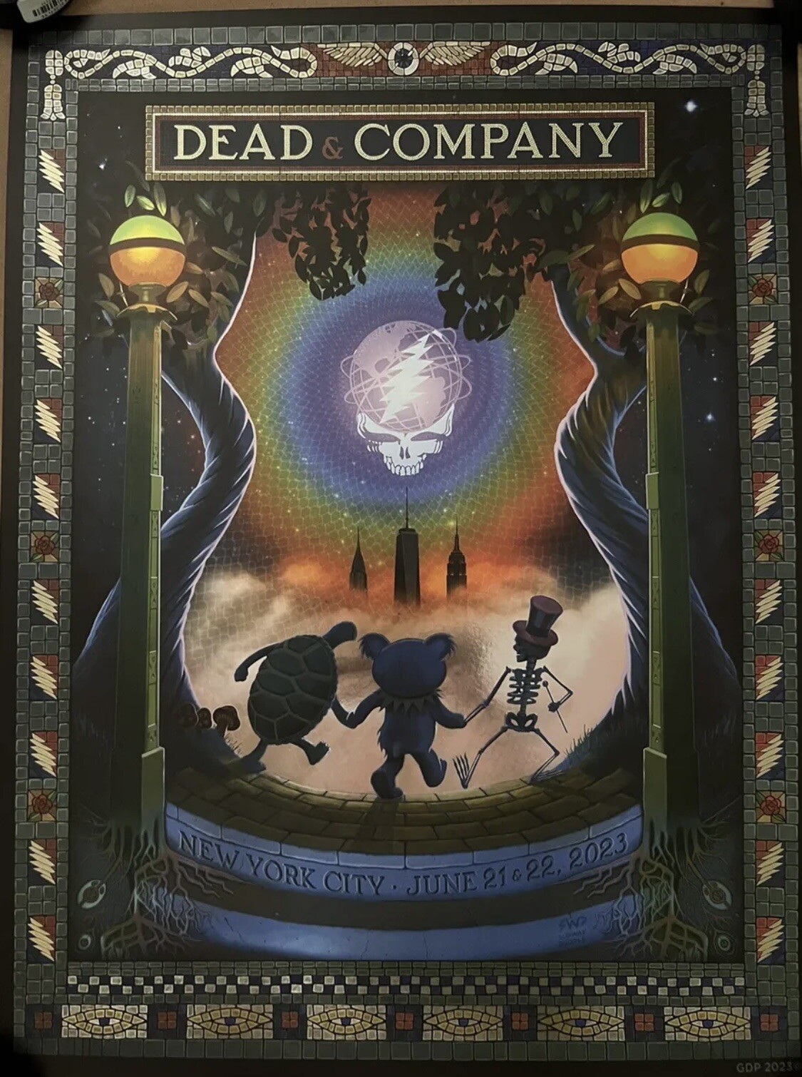 Dead & Company Foil Poster NYC Citi Field 6/21 6/22 2023 Tour Concert Poster