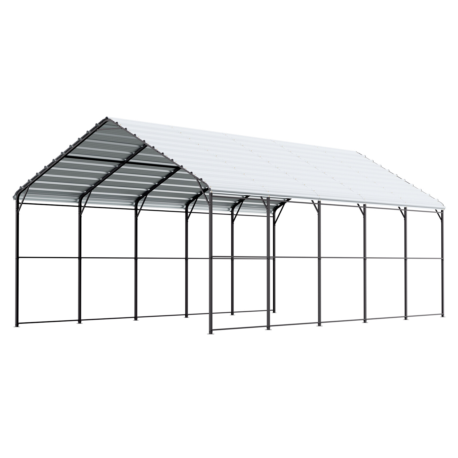 13' x 26' Metal Carport Outdoor Car Shelter Garage for Boats