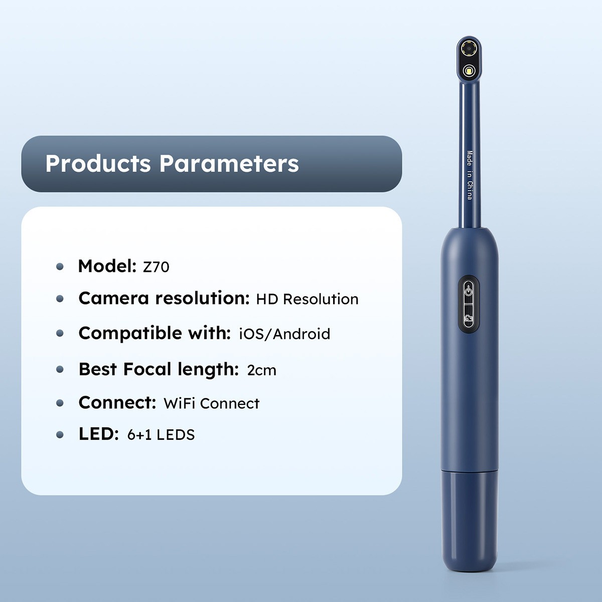 AZDENT Dental Intraoral Camera Digital Imaging Oral Camera Wifi 7 Cold LED light