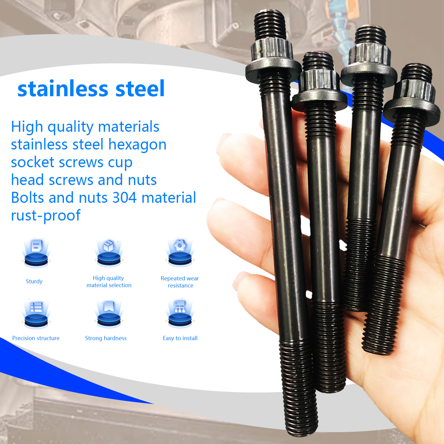 Cylinder Head Stud Nut Kit & Engine Bolts for Honda Sportrax 400 TRX400EX TRX400