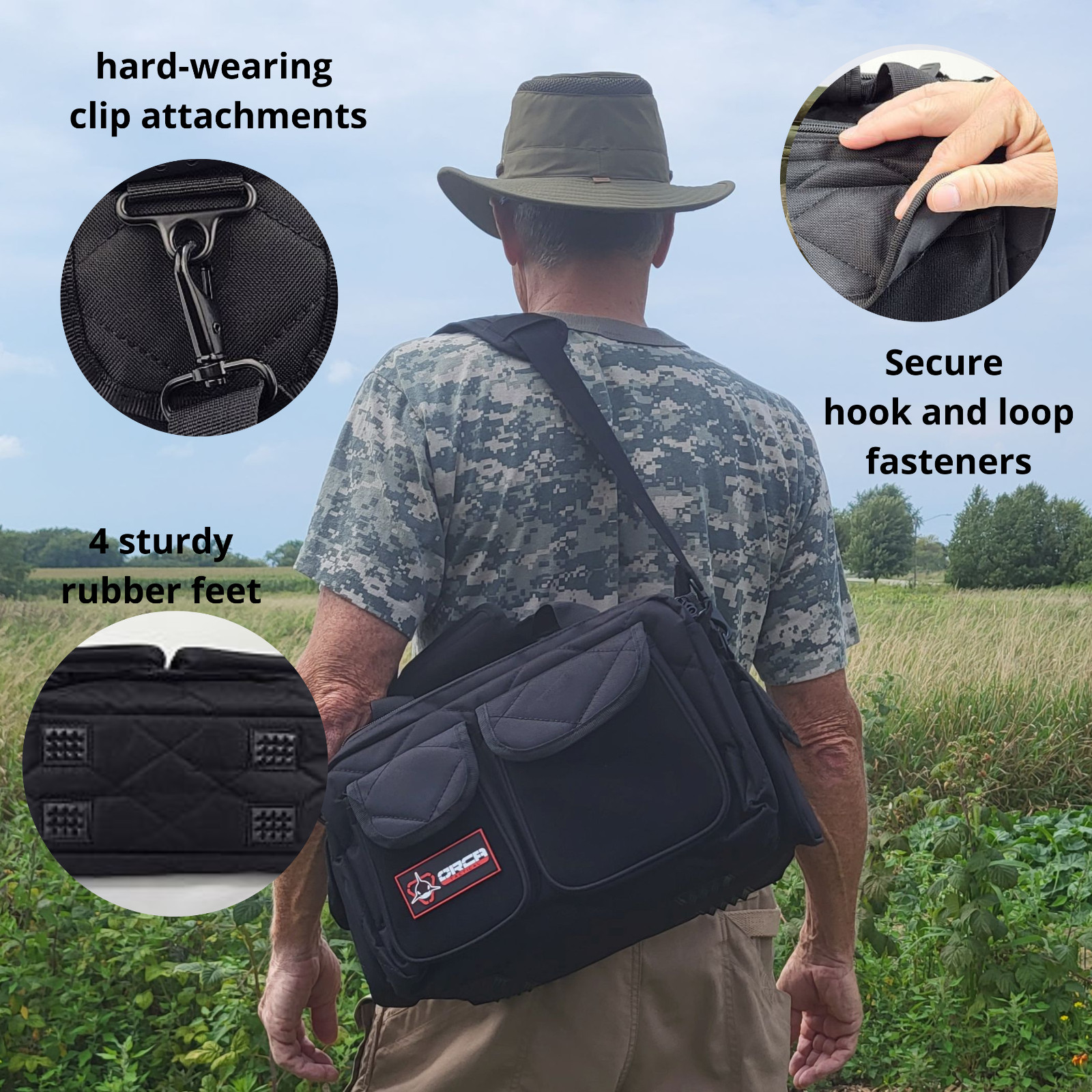 Orca Tactical 2+ Pistol Range Bag Shooting Handgun Revolver Duffle Ammo Case