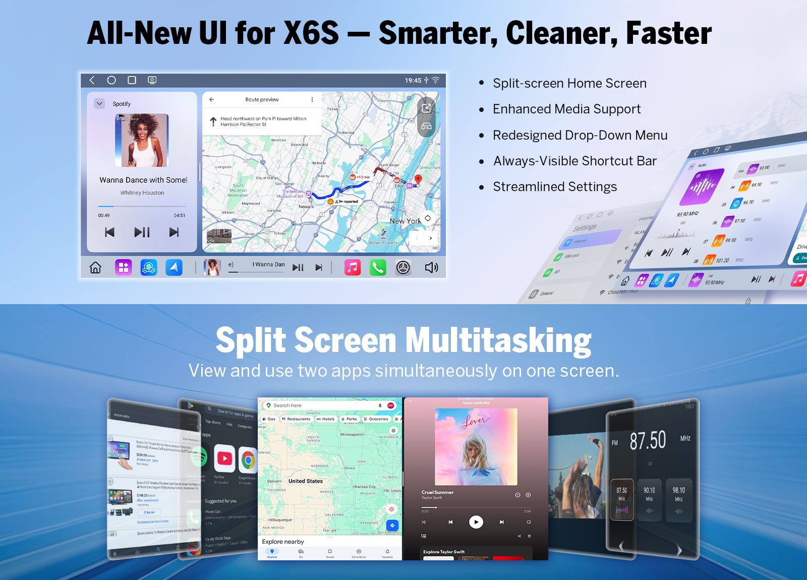 9 inch QLED 6+64 Android Car Stereo GPS Navigation for Ram 1500 2013-2018 4G LTE