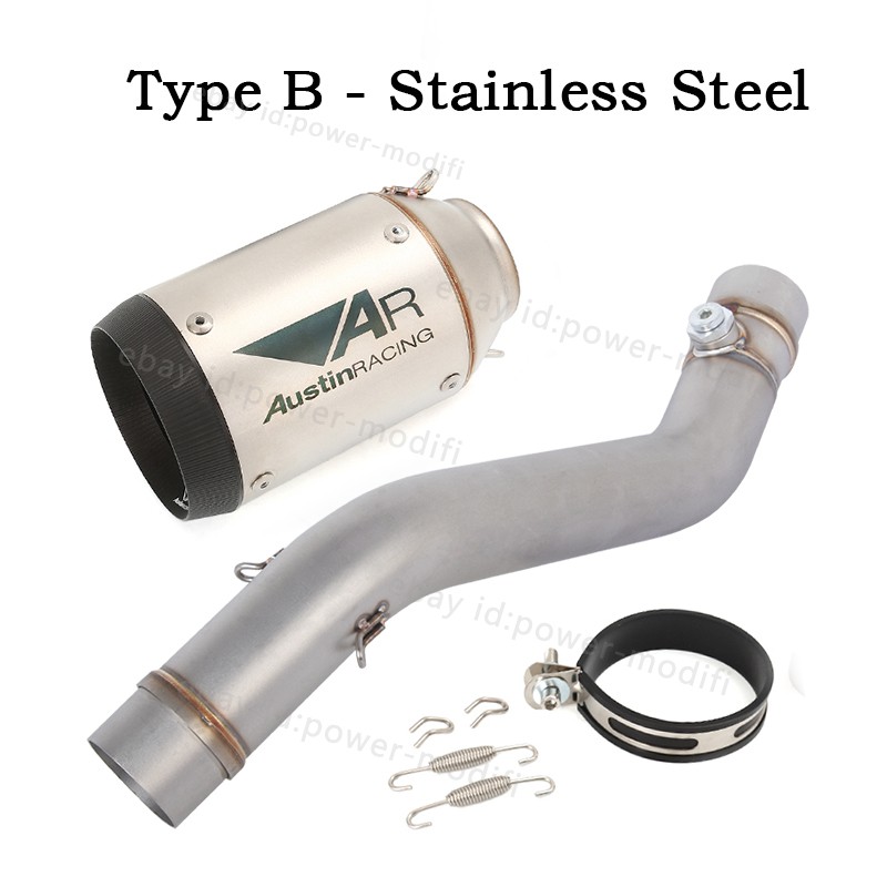 For Ninja ZX6R 2024-2026 Carbon Exhaust Mid Link Pipe Slip On Kawasaki Muffler