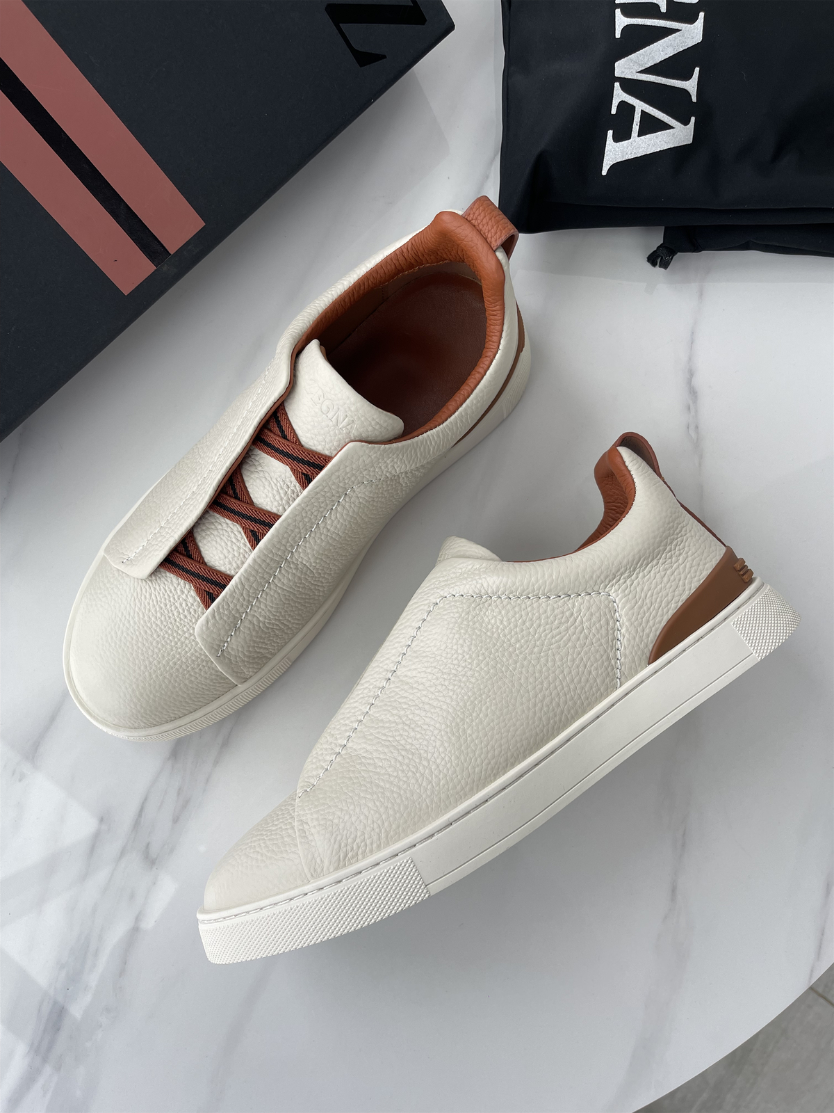 ermenegildo  Leather   sneakers for men