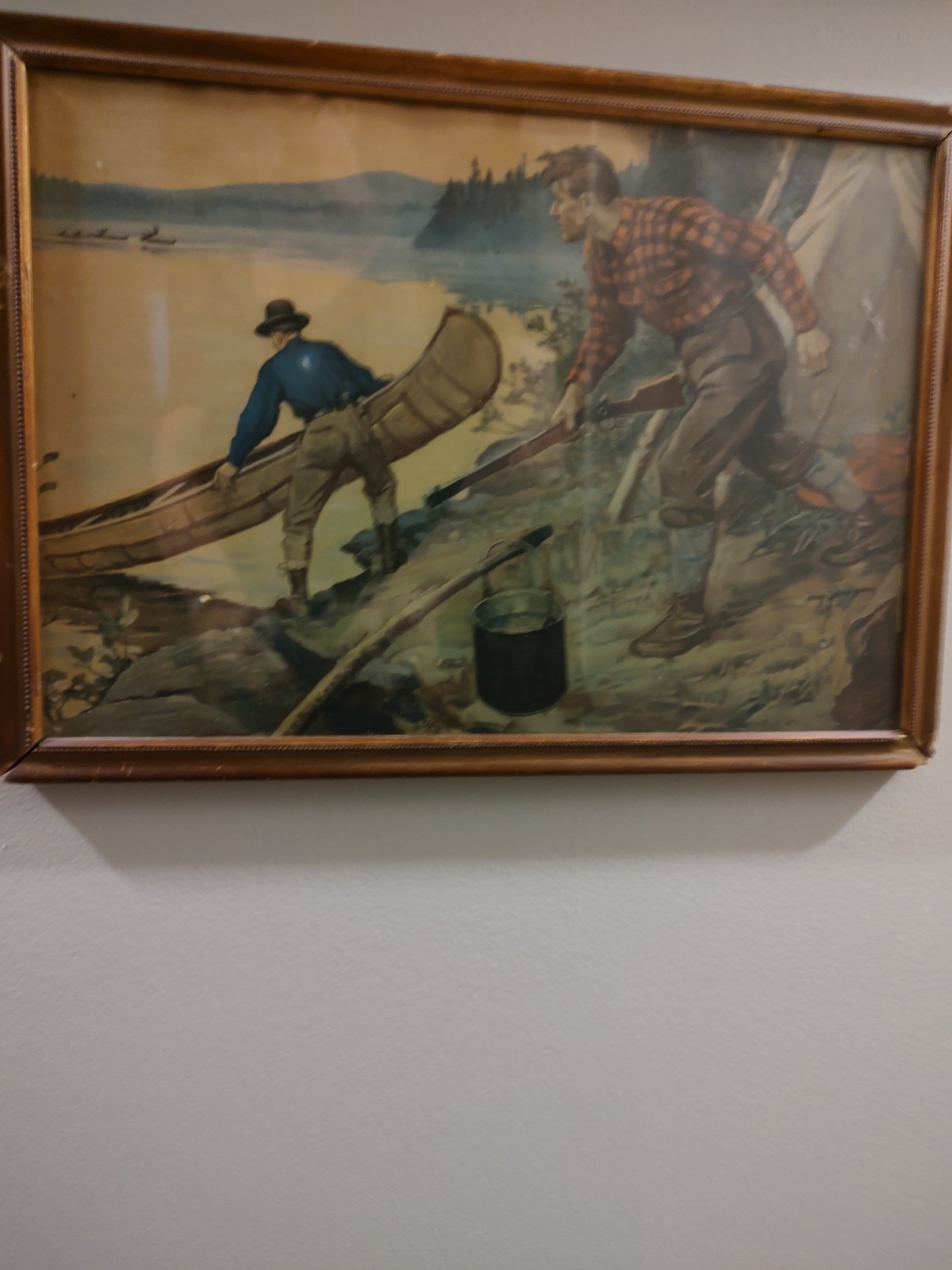 Antique Moose Hunting Picture