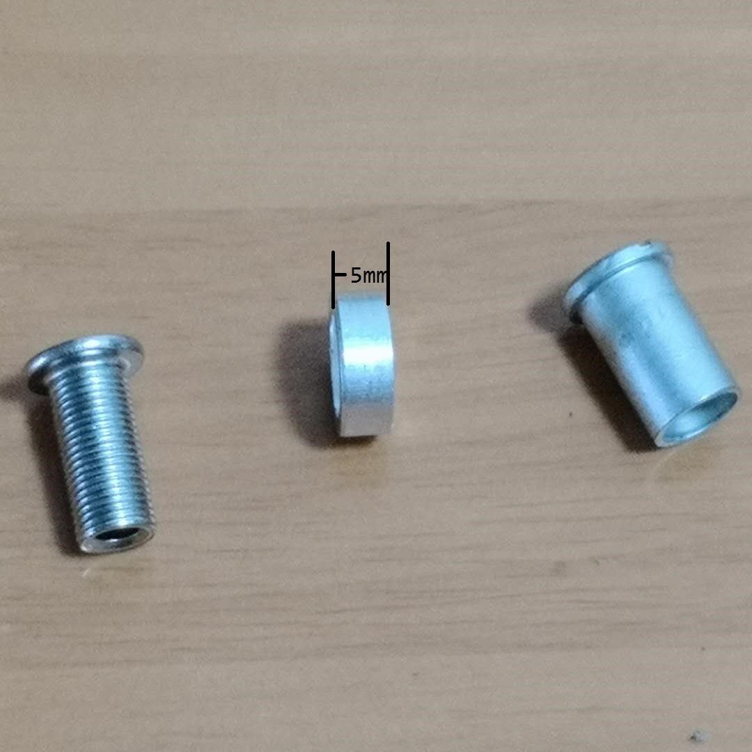 5pcs Extra-long Triple Chainring Bolts Nuts Spacers