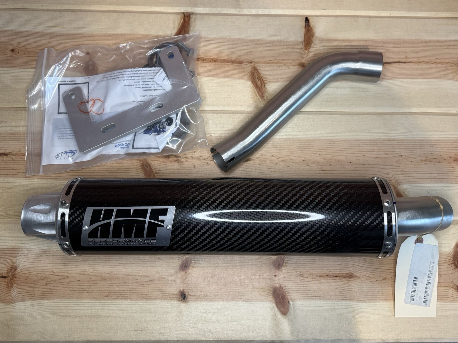 YAMAHA YFZ 450 2004-2013 HMF Exhaust Slip On Black Carbon Fiber