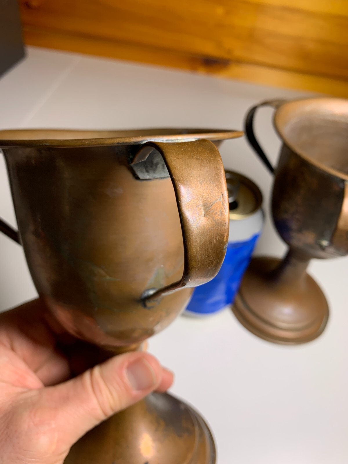 Antique Vintage Copper Cup Mug Chalice Goblet Medieval Renaissance Gothic Knight