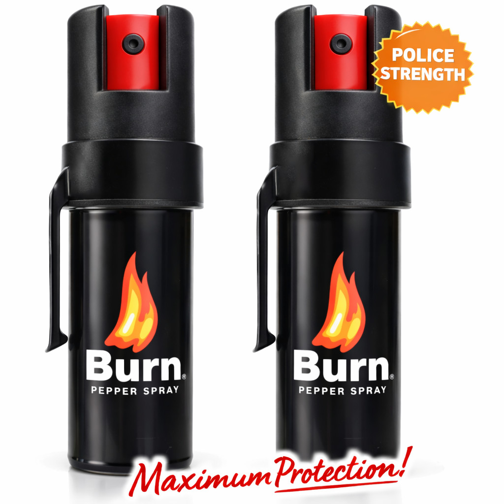 2 Pack Burn Pepper Spray Self Defense Maximum Strength OC Belt Clip Pocket Size