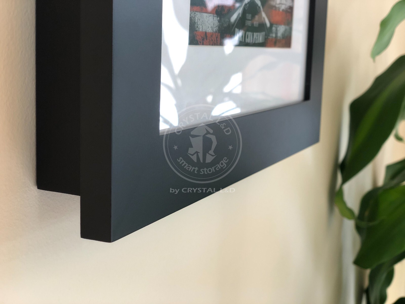 Hidden Storage Photo Frame for Gun and Valuables 13 in. x 11 in. / *BLACK*