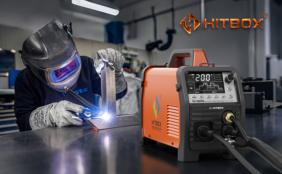 6-in-1 Cold TIG Welding Machine 200A HF/SPOT/PULSE TIG, Stick, Clean 110V/220V