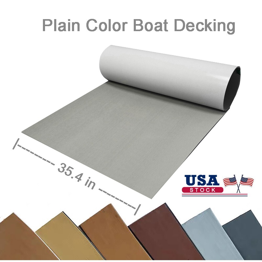 94.5" EVA Foam Boat Decking Sheet Mat Faux Teak Marine Yacht Flooring Plain Pad