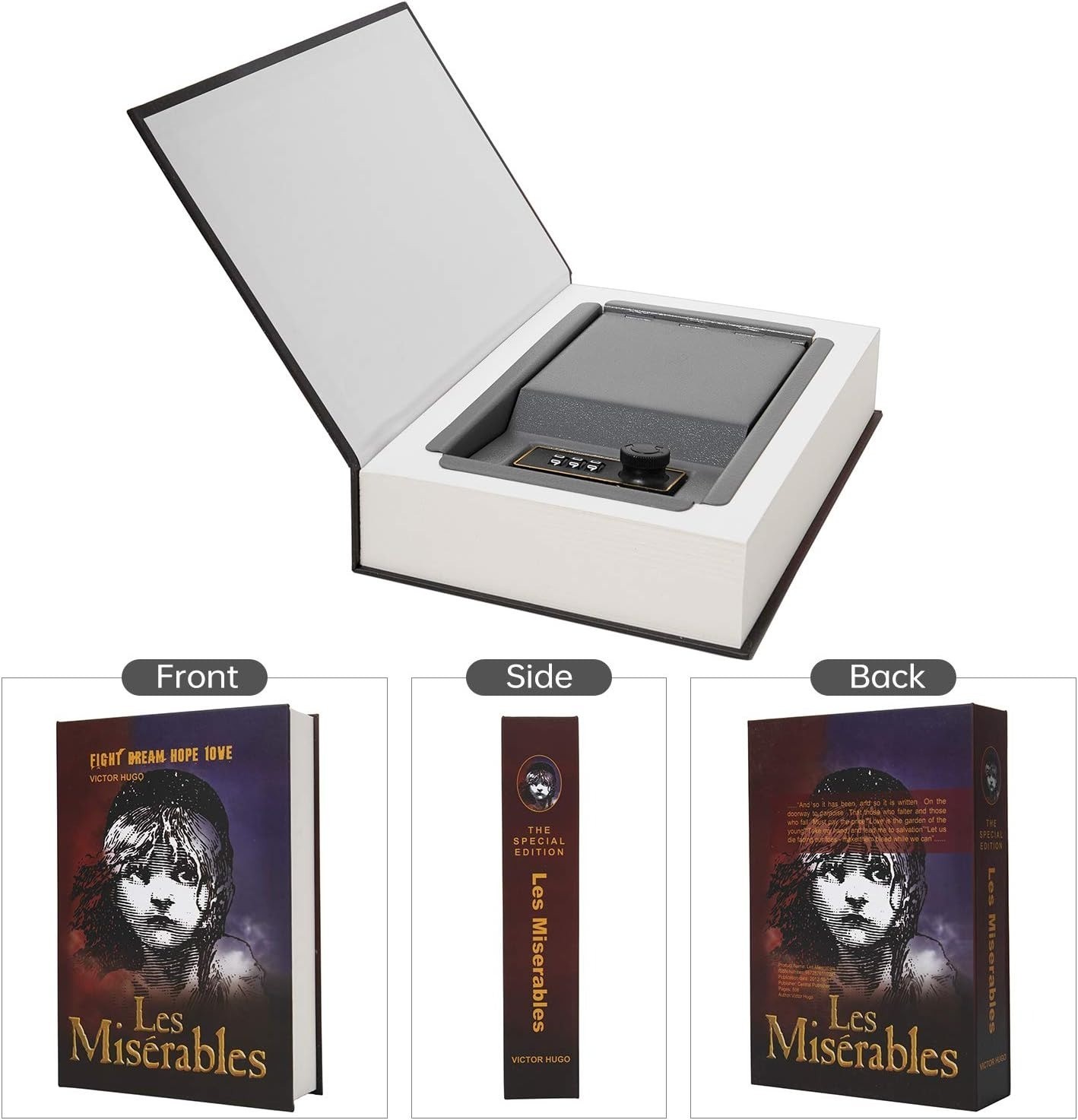 Les Miserables Book Safe with Combination Lock – Hidden Diversion Dictionary Saf