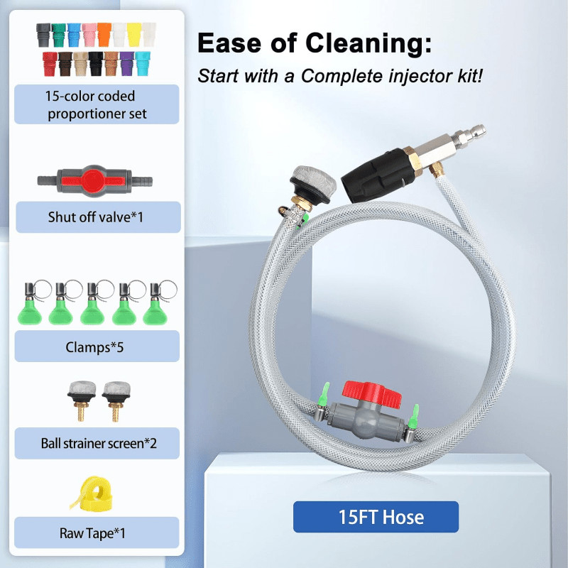 4-4.5 GPM Adjustable Long Range Downstream Injection Nozzle Kit Pressure Washer