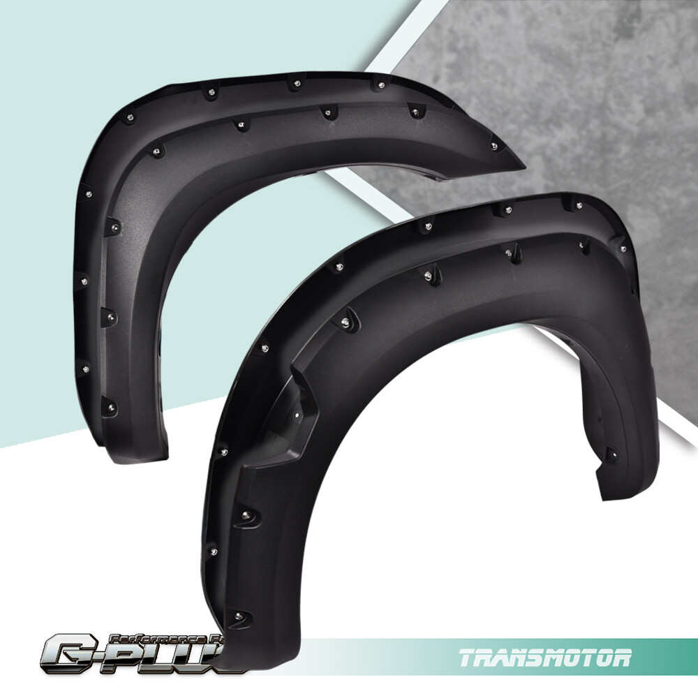 Fender Flares Front&Rear Fit For 2004-2015 Nissan Titan Pocket Style Black 4Pcs