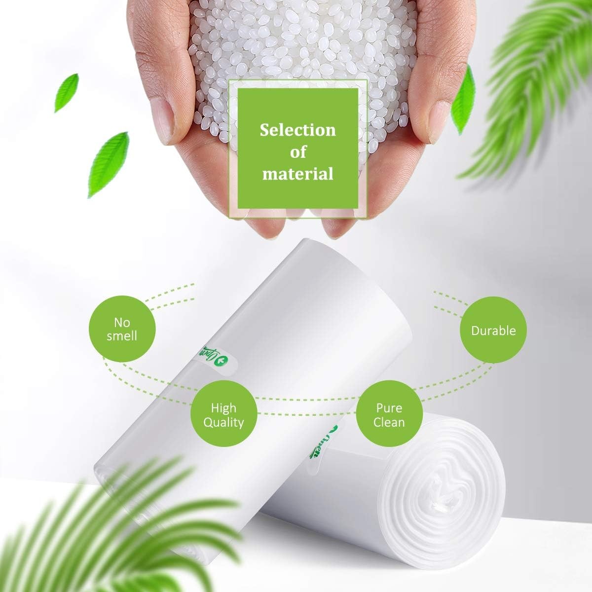 180 Count 5 Gallon Garbage Bags, Durable Bin Liners for All Rooms