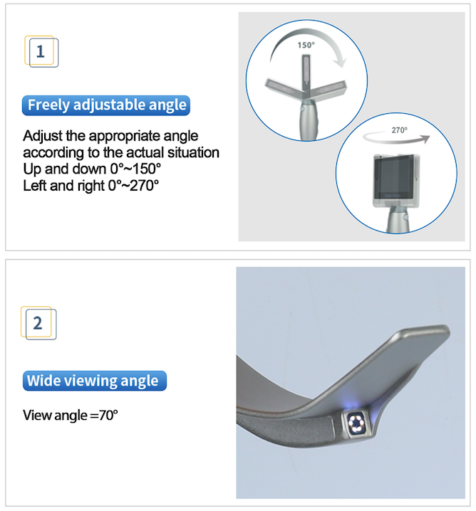 (US Delivery) Video Laryngoscope with 3 Reusable blades (MAC3/MAC4/D-BLADE)