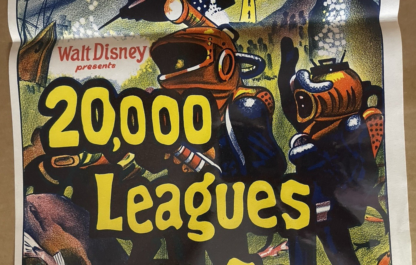 ORIG. MOVIE POSTER~20,000 LEAGUES UNDER THE SEA~60'S~APP 13X30"~SYDNEY AUSTRALIA