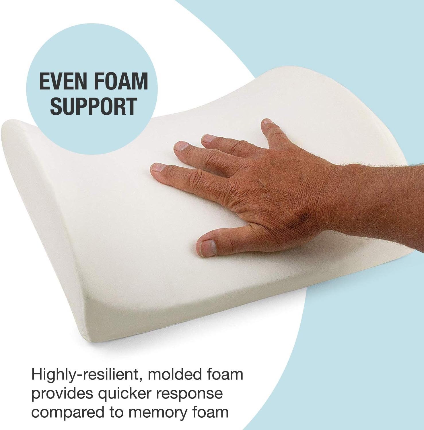 DMI Lumbar Support Pillow for Chair to Assist with Back Support 14x13x5