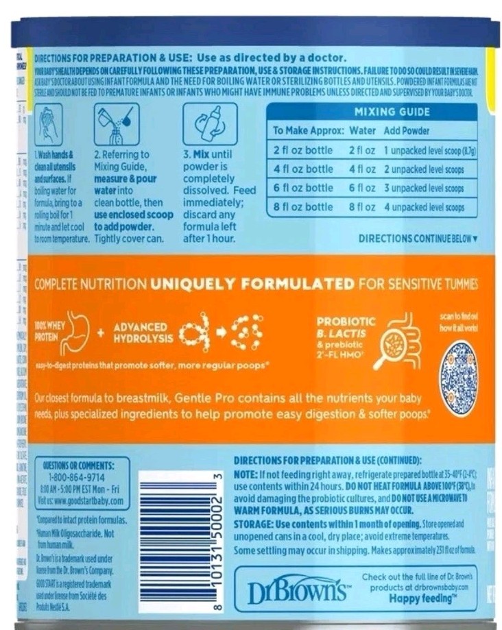 4 cans Good Start Dr. Brown’s Gentle Pro Baby Powder For Sensitive 32 Oz 04/2026