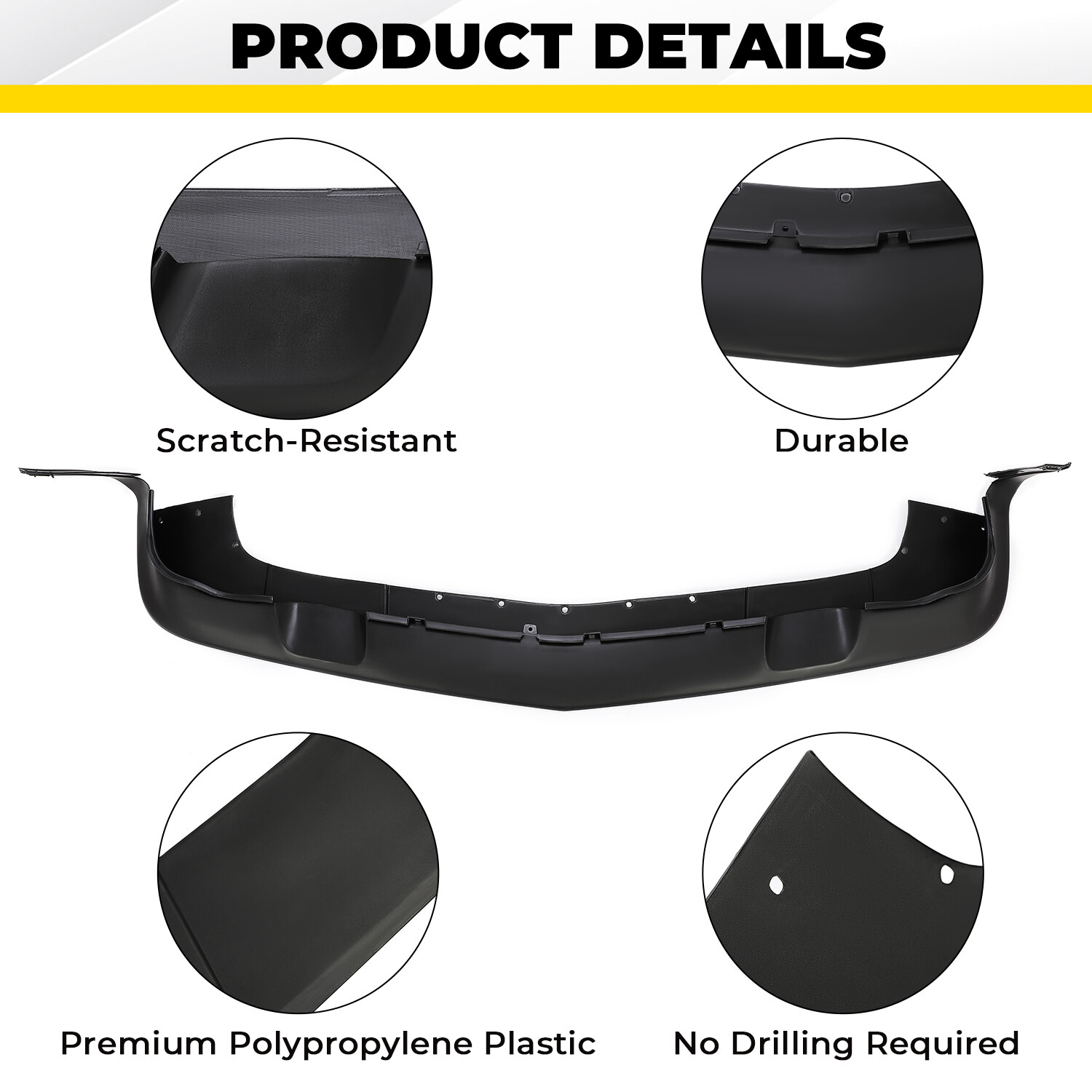 For Dodge Challenger 2008-2014 SRT Style Front Bumper Chin Spoiler Splitter Lip