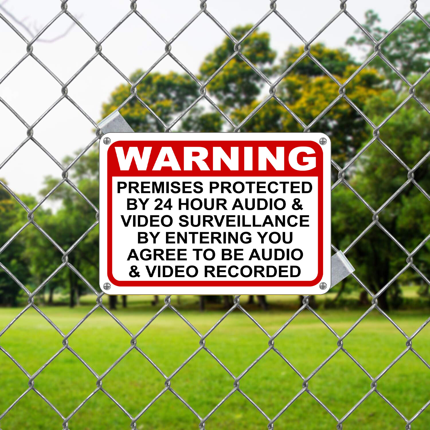 Warning Premises under 24 Hr Audio Video Surveillance home security cctv Signs