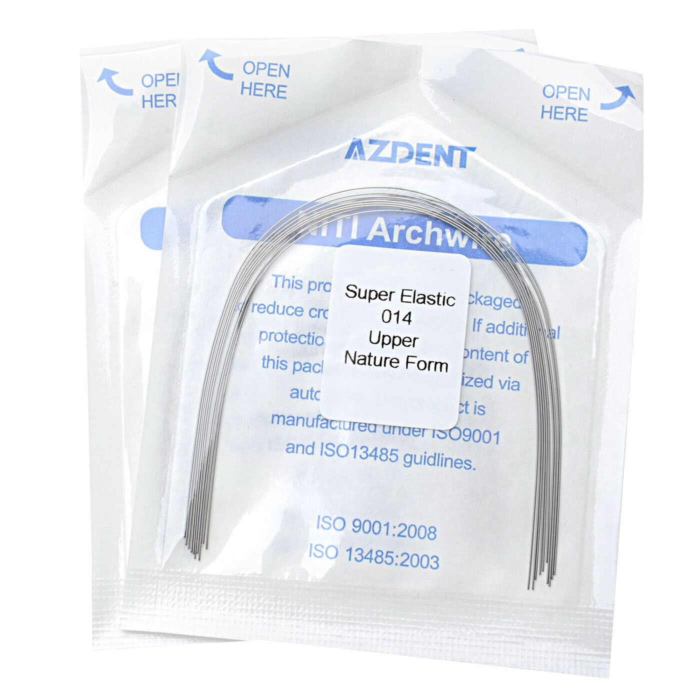 AZDENT Ortodoncia Dental Super Elástica Niti Arco Redondo Alambre Ovoide/Natural