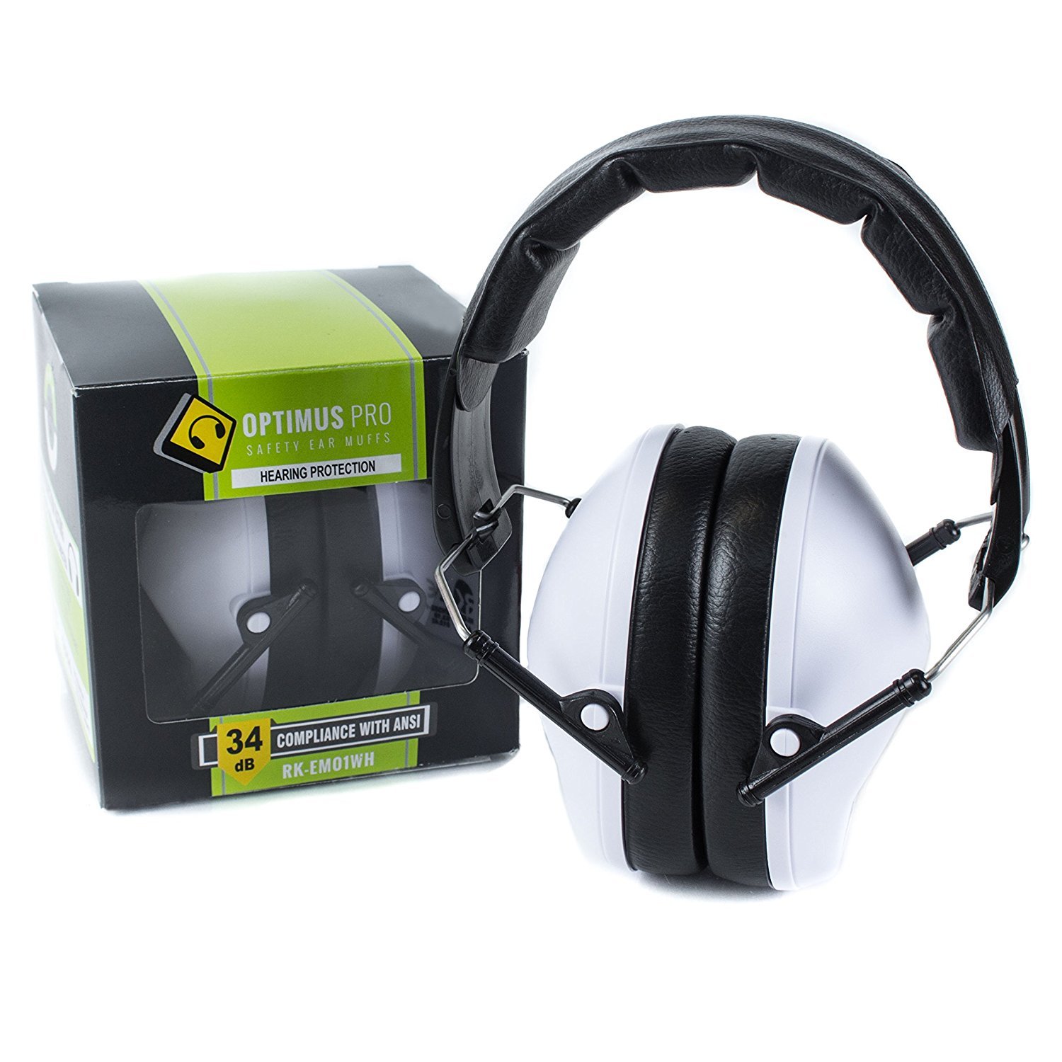 SHOOTING FIRING GUN RANGE NOISE REDUCTION EAR MUFFS HEARING PROTECTION WHITE