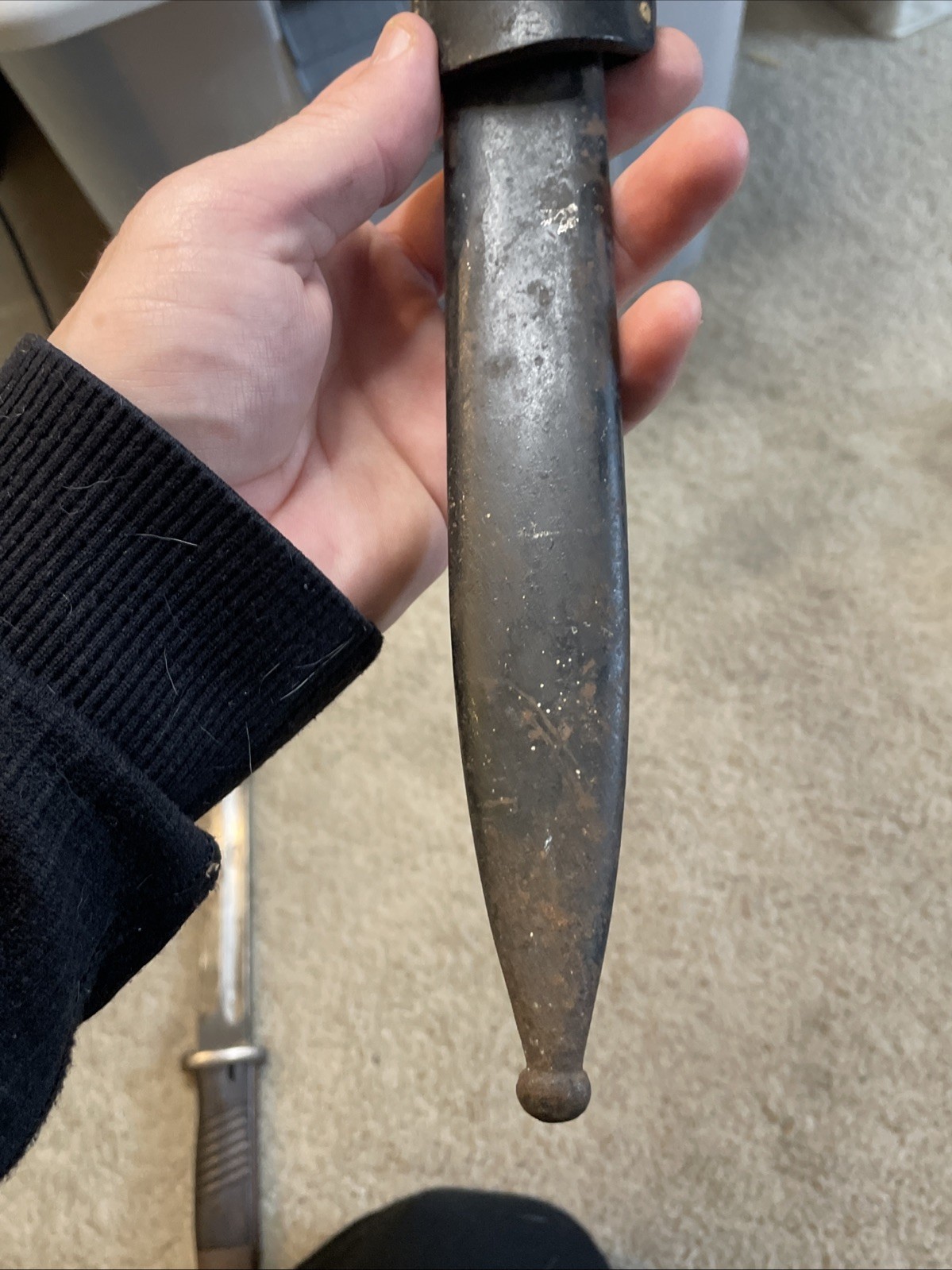 RARE Vintage World War 2 GERMAN K98 Matching Numbers Bayonet w/ Sheath & Frog