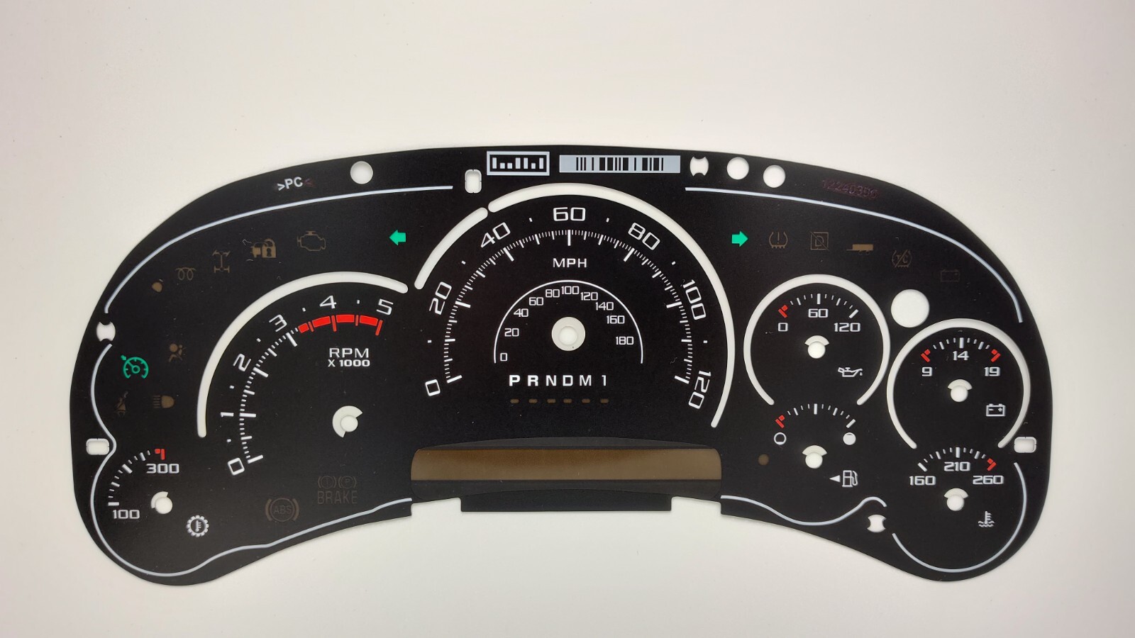 Escalade Gauge Face LED Edition for Silverado Sierra 2006 2007 Diesel Clusters