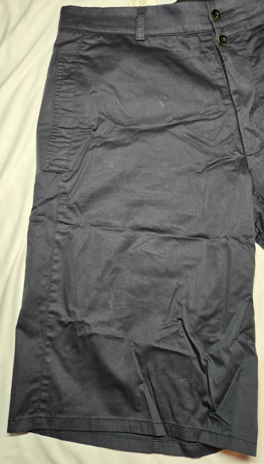 Giorgio Armani Mens Navy Linen Blend Shorts Size 36