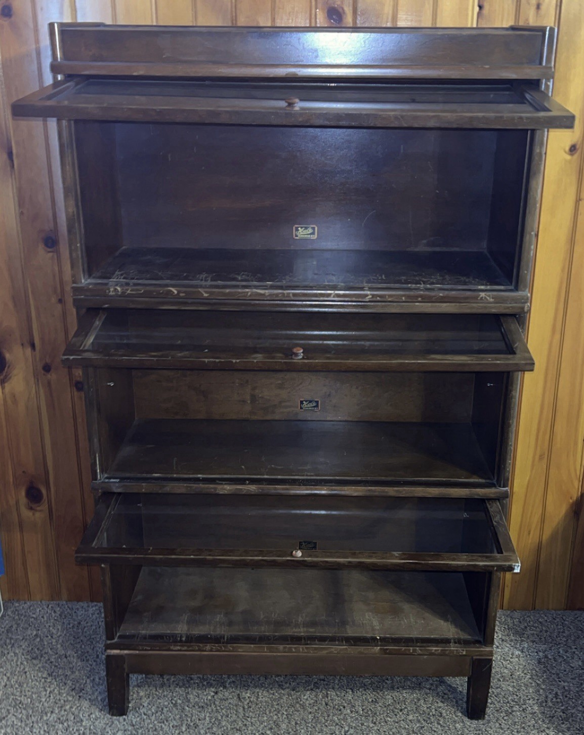 Vintage Hale Herkimer N.Y. barrister /lawyer Bookcase 3 Stack