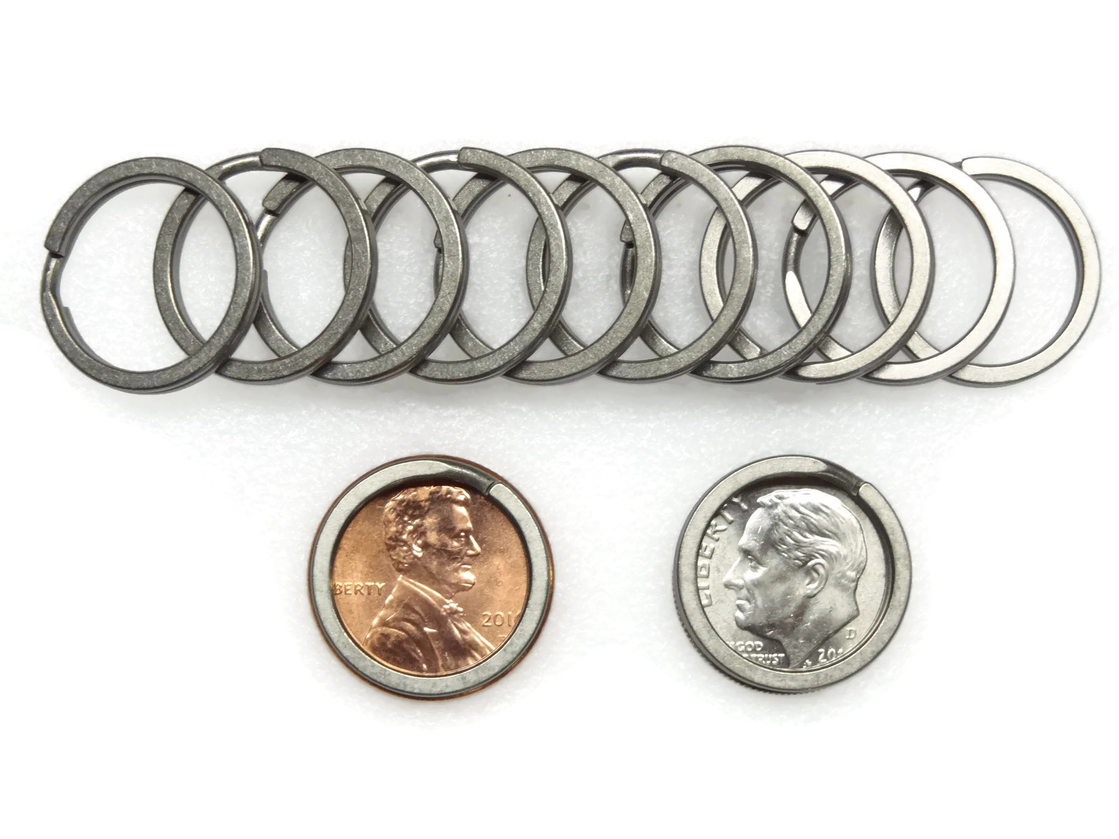 Titanium Key Ring 5 Pack 18mm / 3/4" Ti Split Ring EDC Matte Finish USA SELLER