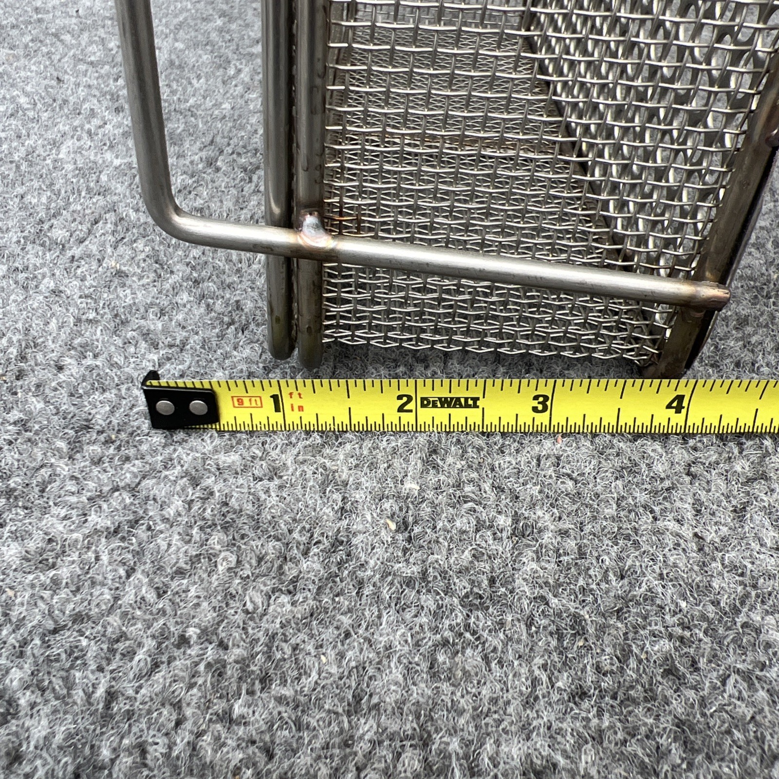 Stainless Steel Mesh Rectangular Washing Basket, 9” L x 7” W x 3.25” H New Other