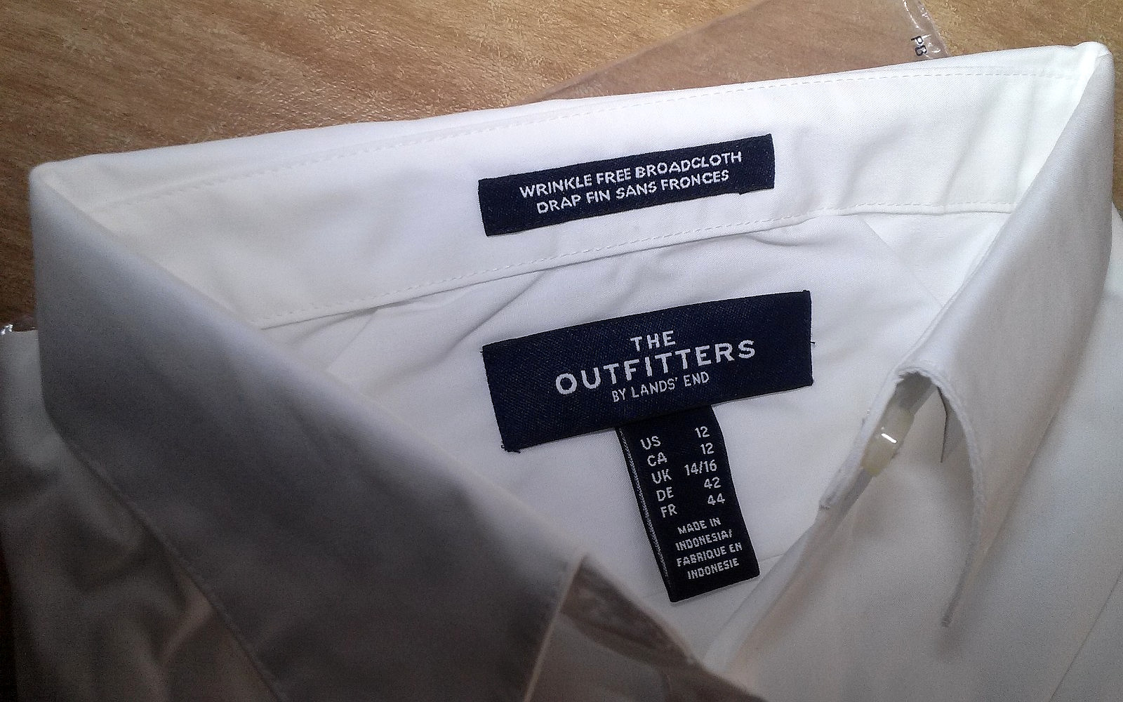 2 Lands' End Wrinkle Free Broadcloth Women's White Shirts Sz 12