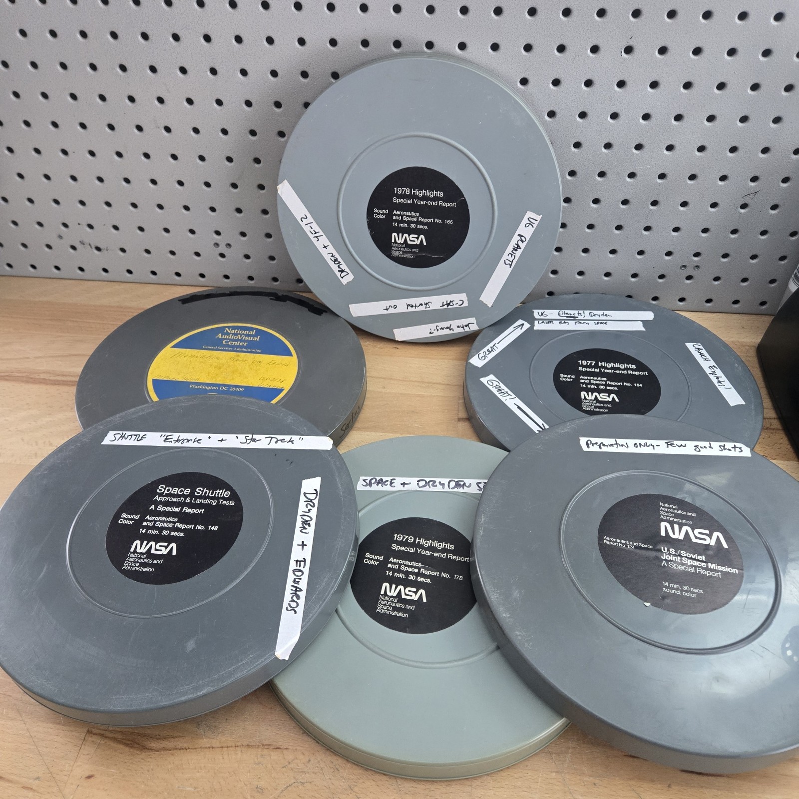 Vintage Official NASA Reel to Reel 16mm Collection *6 Total Films* Apollo 1970s