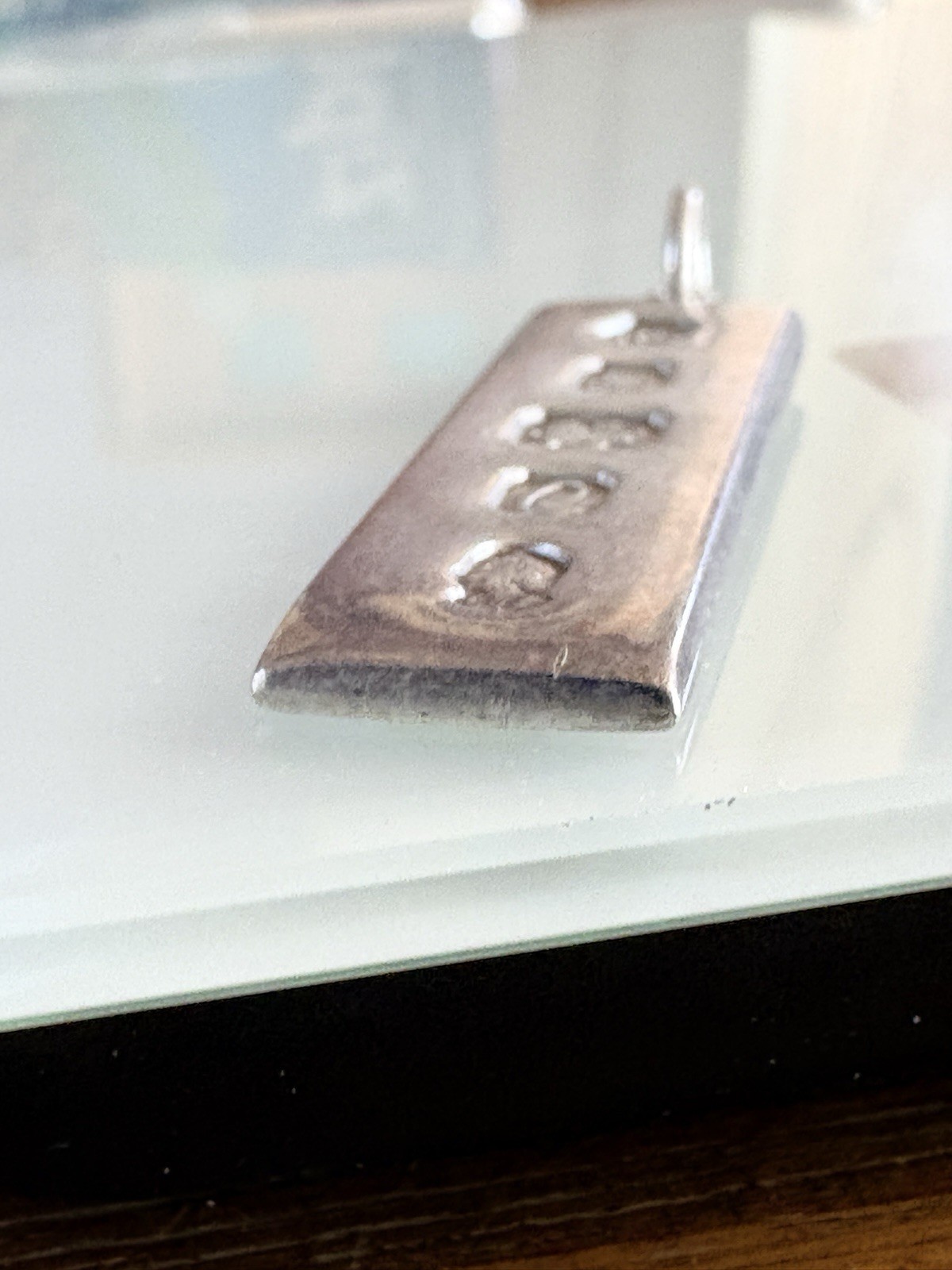 Vintage Sterling Silver Queens Jubilee Ingot Pendant 1.5” Long 16g /0.56 Ounces