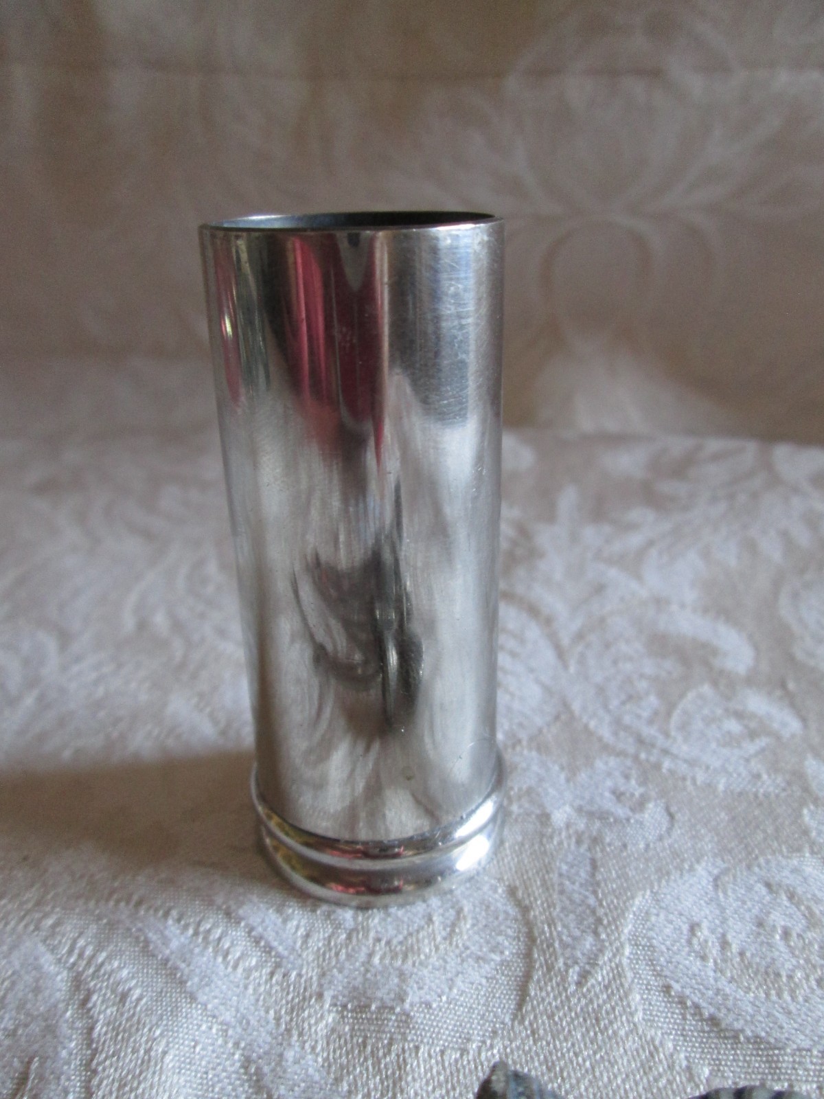 Vintage pewter 8 shell cocktail picks & holder