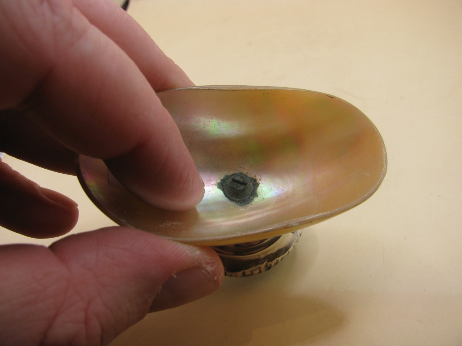 Birmingham 1907 Sterling Silver & Mother Of Pearl Caviar Bowl