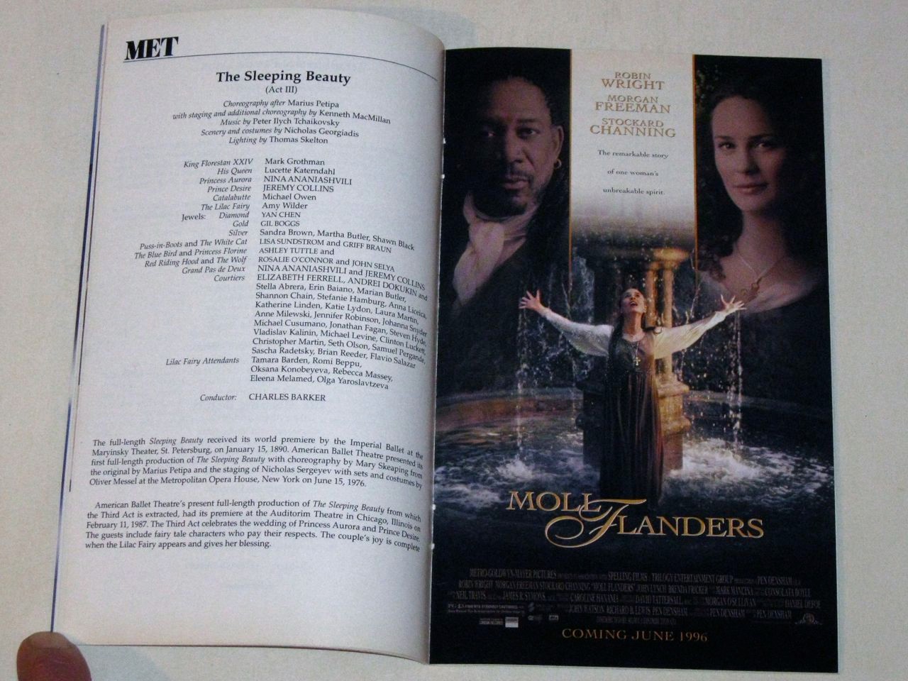 Vintage 1996 AMERICAN BALLET Theatre STAGEBILL Playbill! SLEEPING BEAUTY!