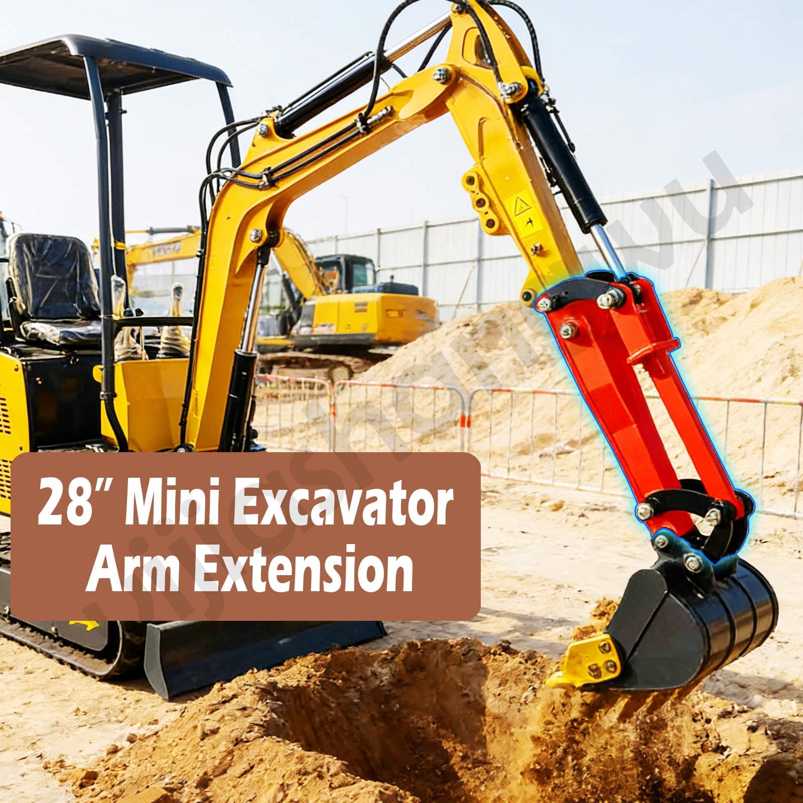 28in Excavator arm extension kit for mini excavators weighing between 0.8-1.8ton