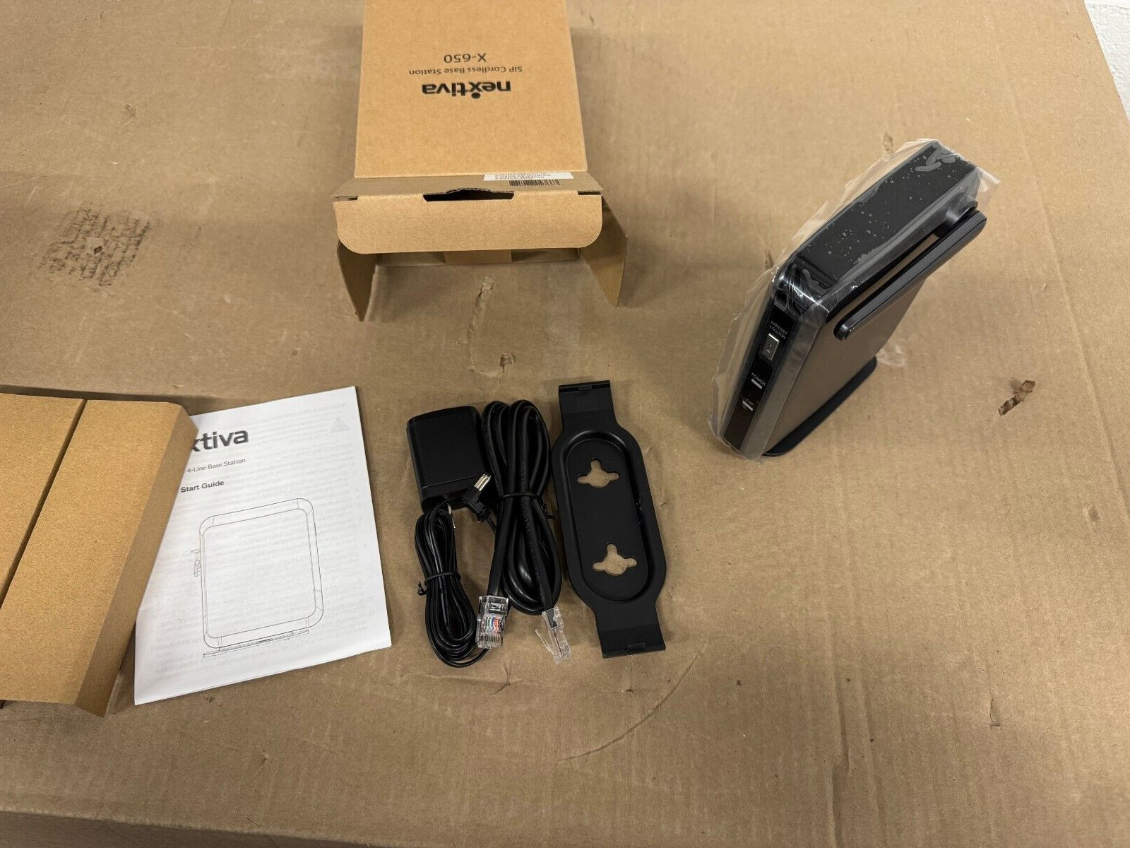 Nextiva X-650 DECT SIP cordless handset base station charger NEW in original box