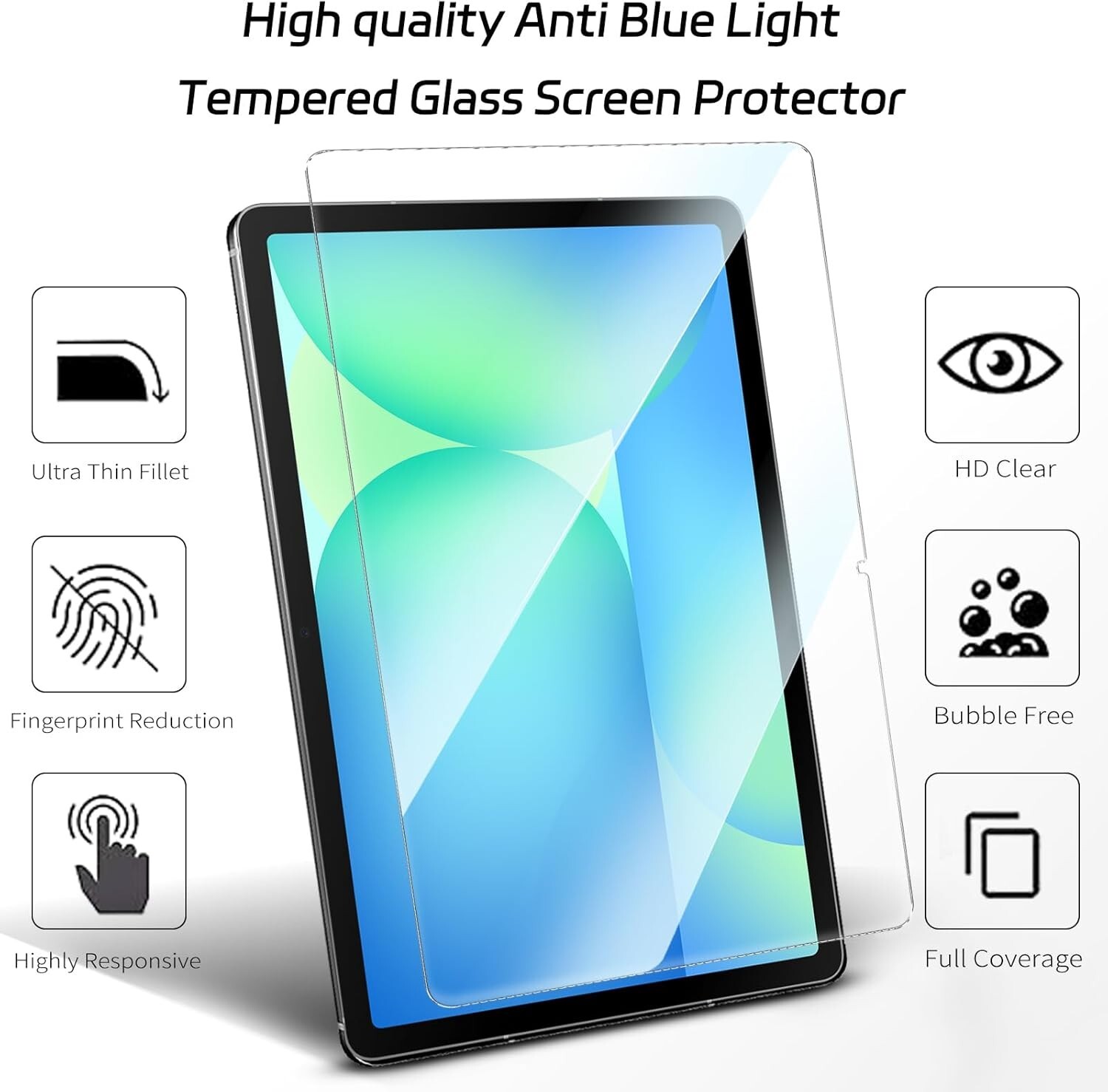 (2 PCS) Samsung Galaxy Tab S10 FE 5G 10.9'' inch Screen Protector Tempered Glass