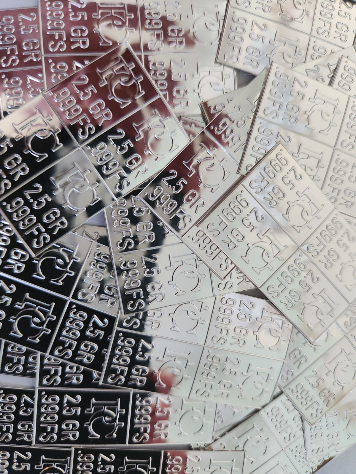 100 Pure Silver Bars 2.5 Grain Bars That Snap Apart .999 Silver Bullion .999 AG