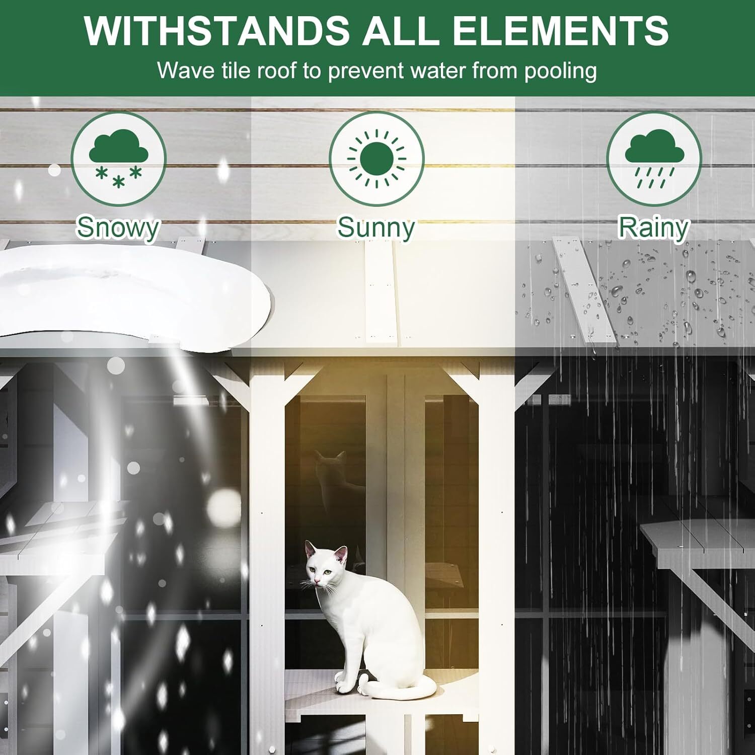 Petscosset Cat Catio Expandable Window Box Enclosure for Multiple Indoor Cats