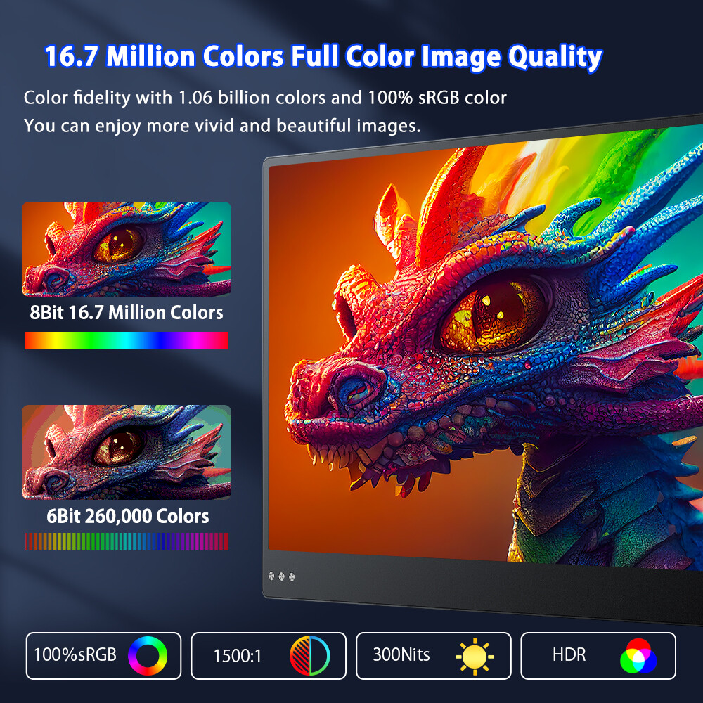 UPERFECT Portable Monitor 13.3" 4K 3840 x 2160 USB-C IPS Screen For Macbook NEW!