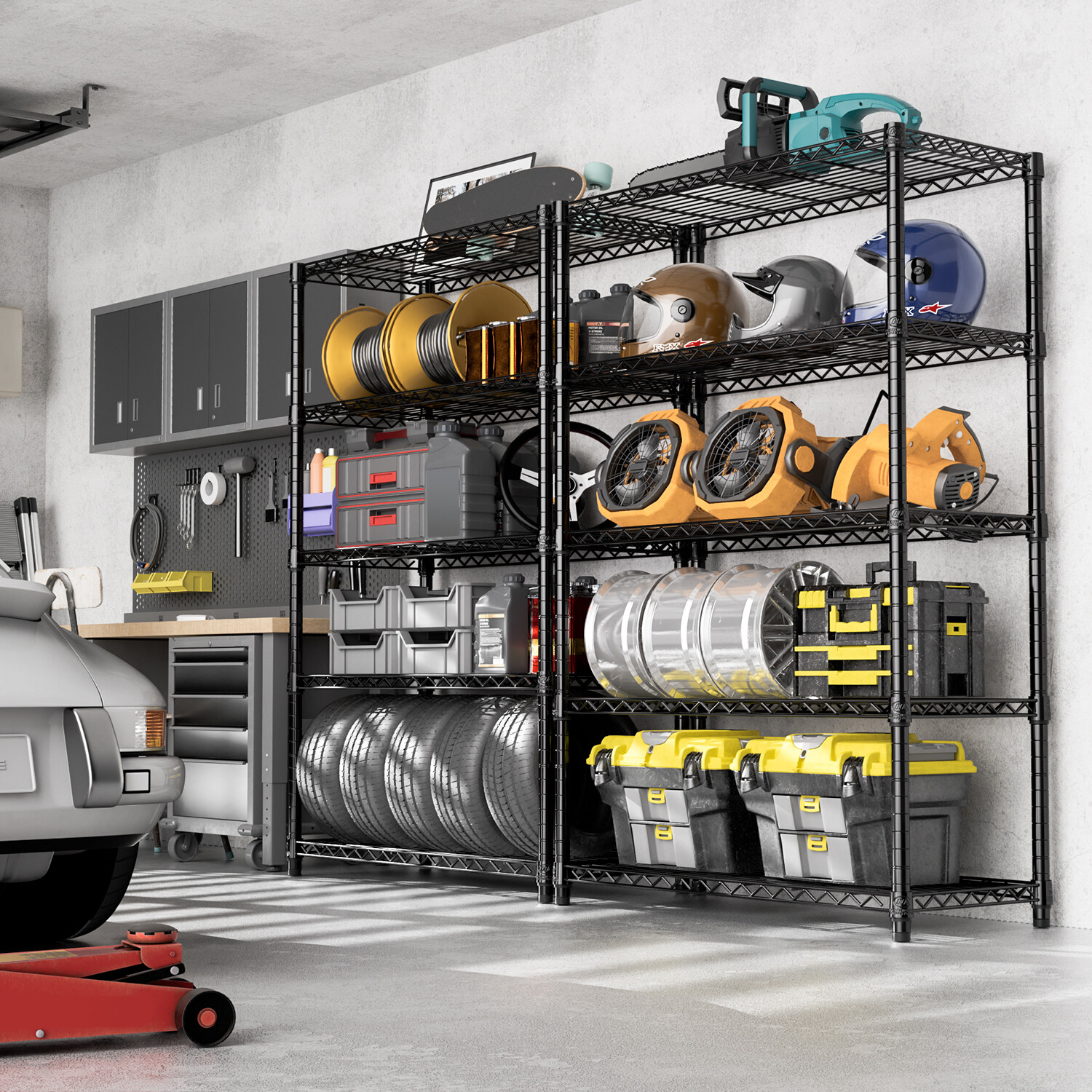 5-Tier Heavy Duty Shelving Shelves Storage Wire Rack Shelf 15.7" x 35.4" x 72.3"