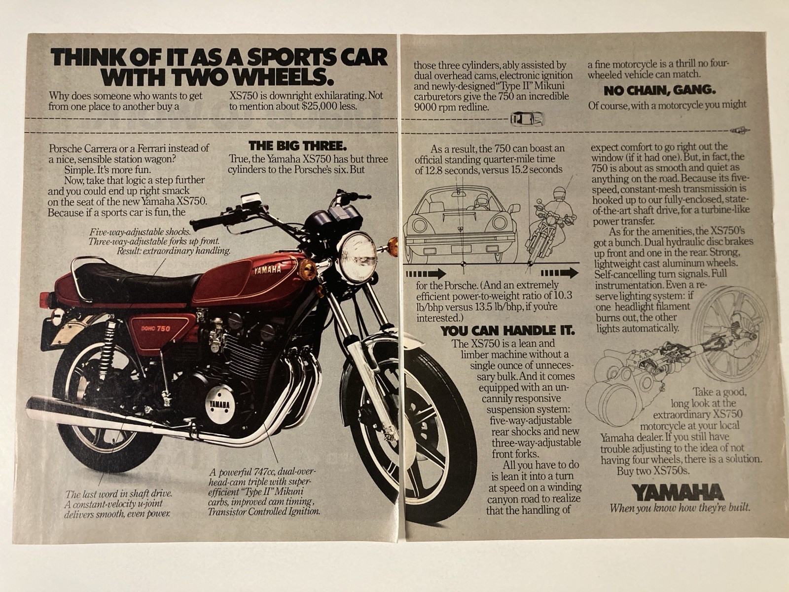 1978 Triumph Motorcycle Print Ad Sophisticated Tools